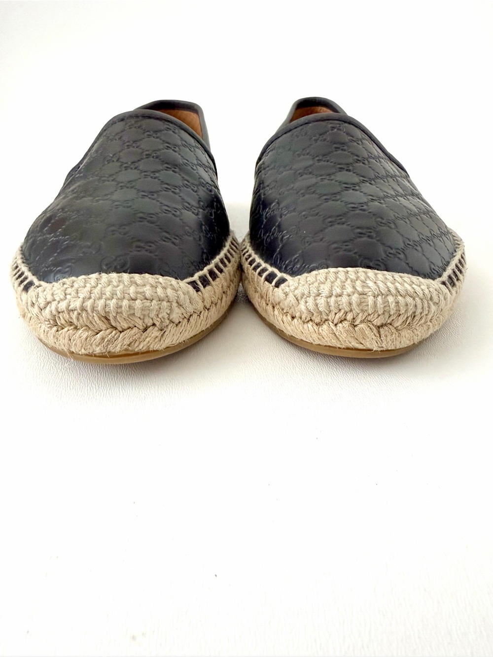 GUCCI | Micro GG Guccissima Monogram Leather Espadrille Flats Black‎ EU 40 - Picture 3 of 12